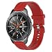Produktbild Uhrenarmband 22mm-22 mm Breite 91,85-107,75 mm Lange Silikon Ersatz Armband Compatible with Samsung Galaxy Watch, Unisex Uhrenarmband mit Schnellverschluss Wasserdicht 10 Farben (Rot)