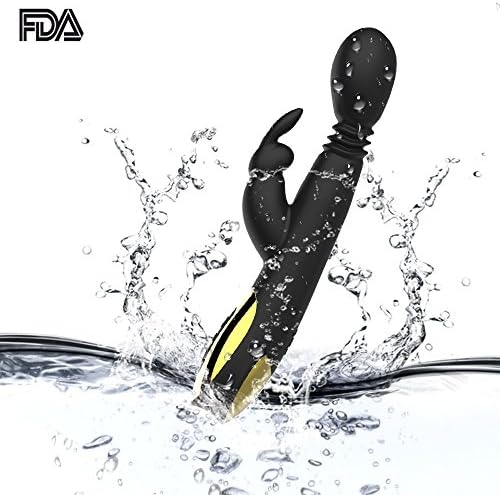 Vibrator female massage toy Piston Rabbit cordless black strong vibration waterproof …