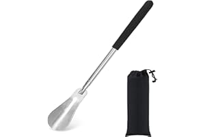 Gekamoyue Calzascarpe Lungo Metallo, Telescopico Calzascarpe 27-75 cm, Calzante Unisex-Adulto, per Anziani Uomini Donne Bambini