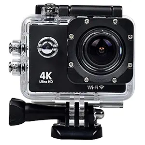 Elevea 4K Sports Action Camera with 16MP High Resolution with Wi-Fi | 4K Ultra HD Video Recording with 120 Degree Wide Angle Lens