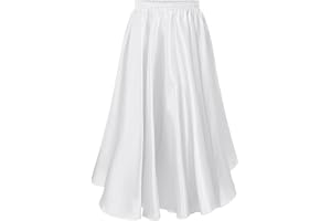 Sywiyi Flicka chiffong danskjol swing kjol 360 grader flamenco kjol maxikjol enfärgad barn vals jazz standard dans outfit dan