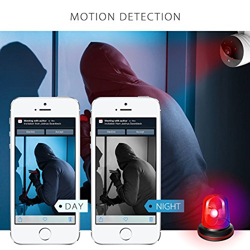 Telecamera IP intelligente wireless Besteker Wifi Telecamera di sicurezza domestica HD 720P con audio bidirezionale, rilevamento del movimento, visione notturna per uso interno ed esterno (bianca)