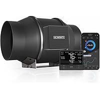 AC Infinity CLOUDLINE T6, Quiet Inline Duct Fan System with Temperature ...