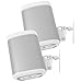 Price comparison product image 2 x SONOS PLAY 1 Wall Mount, Twin Pack, (NOT Compatible with SONOS ONE) Adjustable Swivel & Tilt Mechanism, 2 Brackets For Play:1 Speaker with Mounting Accessories, White, Designed In the UK