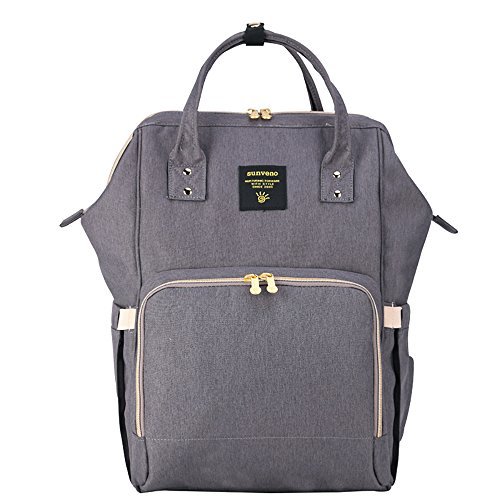 Preisvergleich Produktbild SUNVENO Große Kapazität Babytasche Baby Wickeltaschen Wickelrucksack laessig wickelrucksack Multifunktions Wasserdicht Wickelrucksack Mama Rucksack(Grau)