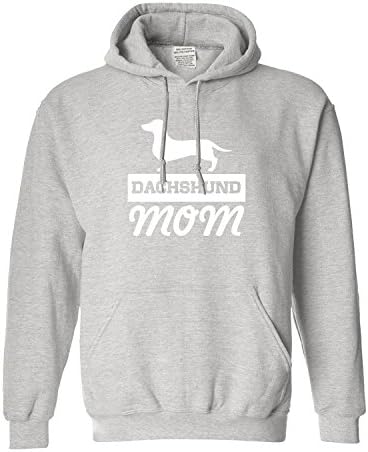 Dachshund Mom Dog Lover Graphic Hoodie Tops Dachsie Men's Hoodie(XXX-Large,Light Grey)