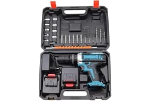 Set de taladro percutor inalambrico, con 2 baterias 21V 1,5 Ah, 25+3 Ajuste de Par, 2 Velocidad, Don Feliz