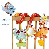 Baby Children Twisty Curly Pram Pushchairs Car Seat Cot Bed Bell Cartoon Gift Toys