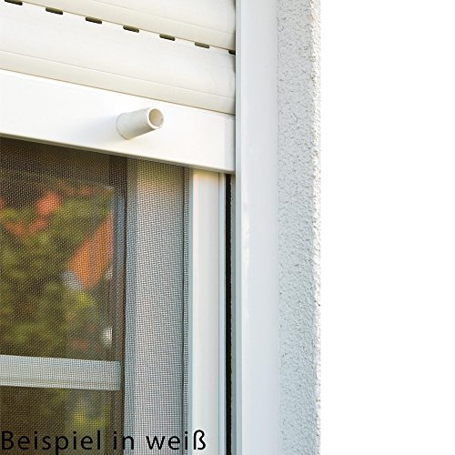 mako Insektenschutz Fenster slimLINE 110 x 130 cm ALU-Rahmen in Braun Fliegengitter-Fenster mit Schnellmontagefedern Insektenfenster kürzbar ohne Bohren - 9