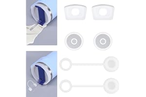 TUZHE Silikon Stopfen 6er Set, Auslaufsicherer Silikonstopfen für Stanley Cup 1.0 40oz/ 30oz Becher-Zubehör, inklusive 2 Strohhalm-Deckel, 2 quadratische Stöpsel und 2 runde Leckstöpsel (Geeignet für 1.0)