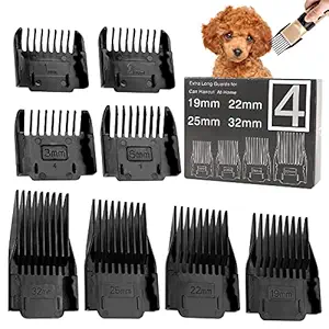 Hair Clipper Combs Guides, Clipper Guards Guide Combs Professional Clipper Attachments Replacement Guards Set Compatible with Most Person and Pet Clippers (Big4-Medium2-Small2)