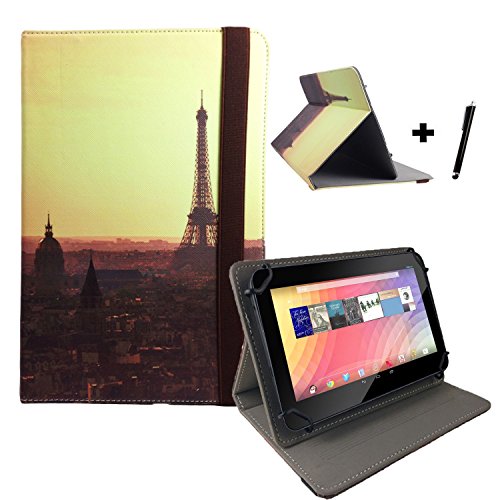 Tablet Tasche für Acer Iconia Talk 7 (B1-733) 7" Schutz Hülle Etui mit Standfunktion + Touch Pen - 7 Zoll Paris sun 2 360°