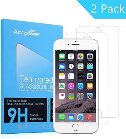 [2 Pack] iPhone 7 Screen Protector, ACEPower Tempered Glass Screen Protector For Apple iPhone 7 [3D Touch Compatible] 0.2mm World's Thinnest Ballistics Glas - Protect Your Screen from Bumps, Scratches and Drops