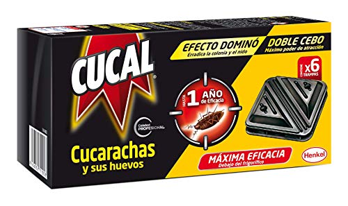 Cucal Trampa doble cebo contra Cucarachas y sus huevos - 6 trampas