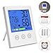Produktbild Digital Funk Wetterstation mit Großes LCD-Display +Wecker,Thermo-Hygrometer,(Temperatur, Luftfeuchtigkeit Monitor, Wetter, Uhrzeit, Datum, Wochentag und Komfortanzeige / Schalter)