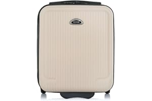 OCHNIK Walizka kabinowa | Walizka twarda | Materiał: ABS | Kolor: kremowy | Wymiary: 40 x 30 x 19 cm | Pojemność: 20 litrów | 2 kółka | Wysoka jakość