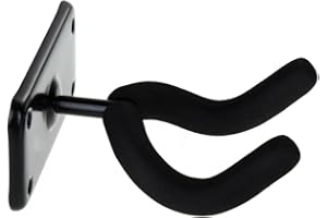 Anpro Uchwyt na gitarę, ścienny uchwyt ścienny z metalu, tylna ścianka do gitary akustycznej, klasycznej, elektrycznej, basowej, ukulele, jednorazowego użytku