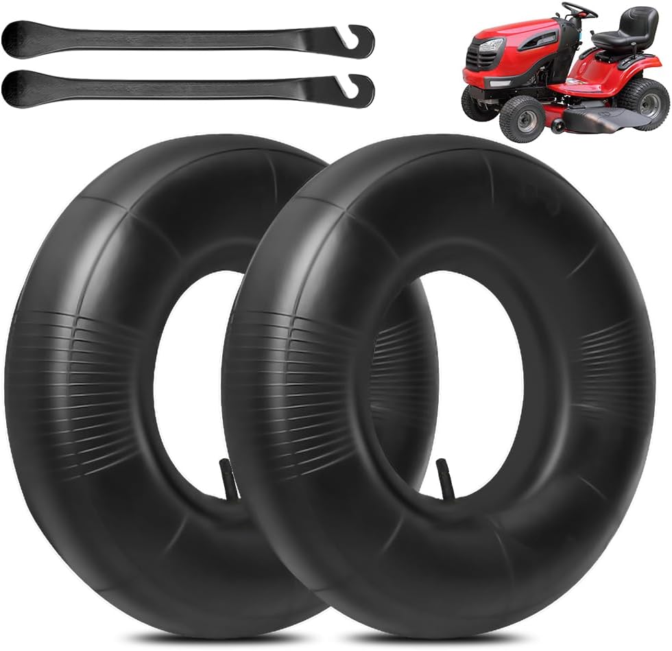 mizikuu 2 Pack 15 x 6.00-6 Inner Tube Hose, Heavy Duty Lawn Mower Tire Tubes 15 6.00-6 Wheelbarrow Replacement Hose for Pneumatic Wheels, Compatible with Lawn Mower, Wheelbarrows, Garden Trailers