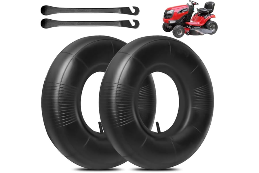 mizikuu 2 Pack 15 x 6.00-6 Inner Tube Hose, Heavy Duty Lawn Mower Tire Tubes 15 6.00-6 Wheelbarrow Replacement Hose for Pneumatic Wheels, Compatible with Lawn Mower, Wheelbarrows, Garden Trailers