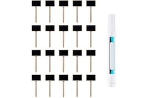 ZORVUJI 20 pezzi etichette per piante resistenti alle intemperie con pennarello impermeabile 14,8 x 6,3 cm etichette per giardino, erbe aromatiche, fiori, verdure, orto rialzato