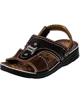 Jungen Sandalen Strandschuhe Latschen in Braun oder Schwarz mit Riemen