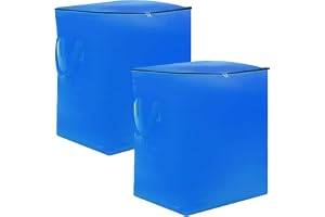 Daelesr Extra stora flyttväskor, 2 st 240 l förvaringsväskor för kläder, 50 x 60 x 80 cm klädförvaringsväska, med dragkedja o