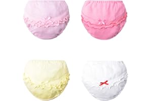 MORBUY-SHOP Pantalones de Entrenamiento para Bebé 4 Paquetes, Morbuy Niños Niñas Bragas de Aprendizaje Reutilizable para niños Pequeños de Algodón pañales Ropa Interior