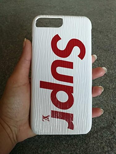 Supreme x L.Vuitton White Supr iPhone Protective Hard Case Cover High Quality (iPhone 7 Plus/ 8 Plus)