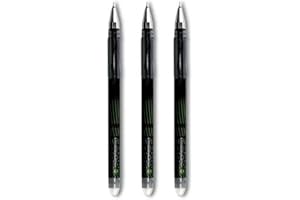 LETO 3 Erasable Rollerball Pens 0.5mm Black Ink