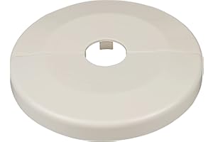 FUX 2 Stück Einzel Heizungsrohr Rosette, extra großer Außen-Ø 85mm, Innen-Ø 10mm - 43mm, Heizung, Rohrabdeckung, Abdeckrosetten, Verkleidung, Heizkörper Rosetten (22mm, cremeweiß RAL 9001)