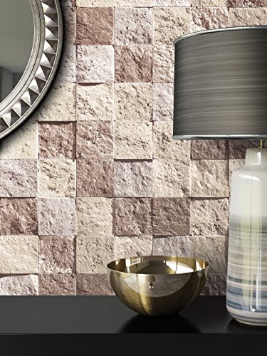 Steintapete Vliestapete Stein Beige Natur , schöne edle Tapete im Steinmauer Design , moderne 3D Optik für Wohnzimmer, Schlafzimmer oder Küche inkl. Newroom Tapezier Ratgeber mit super Tipps!