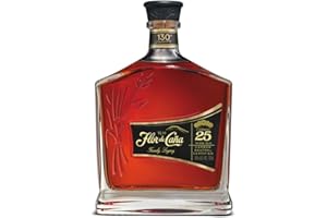 FLOR DE CANA Flor de Caña 25 anni, Rum Scuro, Senza Zuccheri Aggiunti, Bottiglia da 700ml