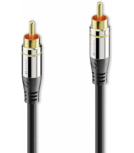 Goobay Mono Cinchkabel 2 M – Audio-Kabel Für Subwoofer Mit Vergoldeten Anschlüssen & Textilmantel