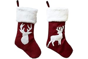VIDILLO Skarpeta bożonarodzeniowa duży rozmiar, 2 szt., buty świąteczne, torba na prezent, kreatywny, Mikołaj, bałwan, dekoracja bożonarodzeniowa, torba na imprezę, Sylwestra, Wigilię Bożego Narodzenia