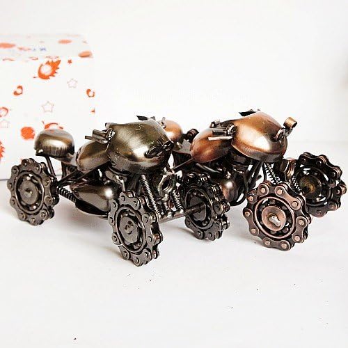 X&amp;L Chain snow vehicle model iron vintage ornaments wheels Rotary , black , 17*7*9