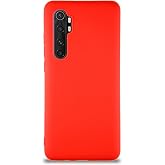 KZY İletişim Xiaomi Mi Note 10 Lite ile Uyumlu Kılıf Soft Premier Renkli Silikon Kapak - Kırmızı