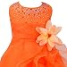 YIZYIF Baby Toddlers Girls Sleeveless Tutu Layered Flower Dress Birthday Party Baptism Dress Orange 3-6 Months
