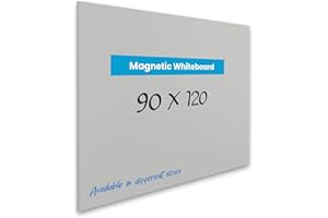 Vivol Lavagna magnetica senza cornice | Lavagna magnetica senza ripiano per matite | Lavagna magnetica da parete | 8 misure Magnetica cancellabile (90 x 120, grigio)