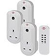Brennenstuhl Remote Control Set RC CE1 3001 GB 3726, 3 remote control socket set (indoor, with remote control and extra protection against contact) colour: white