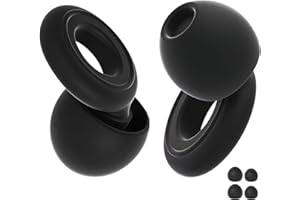 ONRYSXN Ear Plugs Loop Sleep, Reusable Noise-Reducing Earplugs Silicone Soft Hearing Protection Ear Plugs Loop with 2 Extra Tips for Sleep Travel Study Work Deep Focus Concert 28dB (SNR)