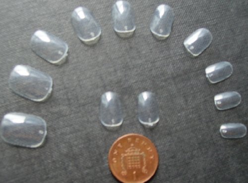 Petite Clear Full Cover False Nails - Pink-Candy - 600