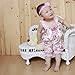 ANDI ROSE Baby Toddlers Floral Printed Ruffle Romper Baby Girl Infant (Size: M, Rose)
