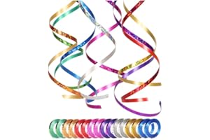 Naler Nastri Colorati per Feste 16pcs Nastro per Pacchi Regalo,Ribbon per Bomboniere