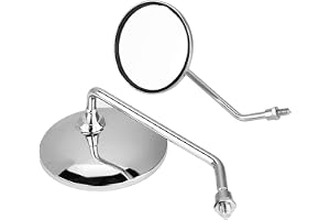 skoterspegel m8, skoterspegel M8, motorcykelspegel krom, 8 mm skoterspegel, CT70-spegel, motorcykelspegel, 1 par 8 mm höger o