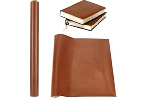 OLYCRAFT 120x43cm Couverture de livre en simili cuir au Sienne 0.7mm d'épaisseur Couverture de livre en simili cuir pour la reliure de livres la fabrication de boîtes cadeaux le bricolage