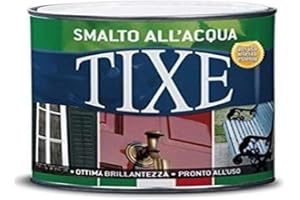 TIXE Smalto all'Acqua – Finitura Lucida e Resistente per Legno e Metallo, NERO LUCIDO 125 ML