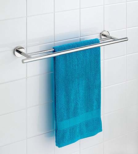 Wenko 20479100 Badetuchstange Duo Aveiro Edelstahl rostfrei, 70 x 14 x 5,5 cm, Glänzend - 3