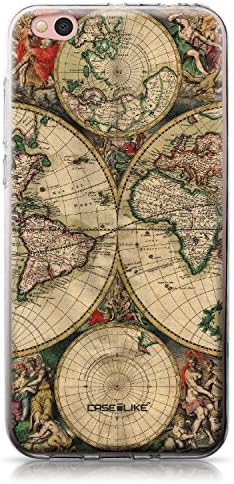 CASEiLike Mi Mix 2 case, World Map Vintage 4607 Pattern TPU Case Bumper Snap-on Back Cover for Xiaomi Mi Mix 2