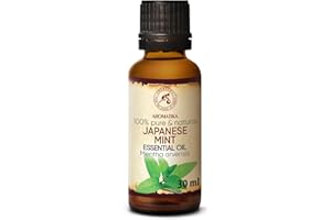 Mint Oil 30 ml - Mentha Arvensis - Mint Oil Essential - Japanese Mint Oil for Aromatherapy - Aroma Diffuser - Oil Burner - Bathroom - Best for Beauty - 100% Pure & Natural - Japanese Medicinal Plant Oil