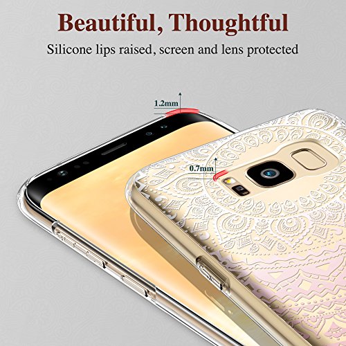 ESR Funda Samsung Galaxy S8 C  rcasa Transparente  F  cil de montar   Protecci  n a Esquinas  Borde Suave   Pl  stico Duro para Samsung Galaxy S8 - Manjusaka Rosa